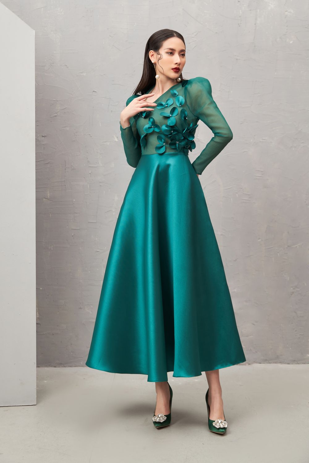 Adelaide Diagonal Neck Dress 