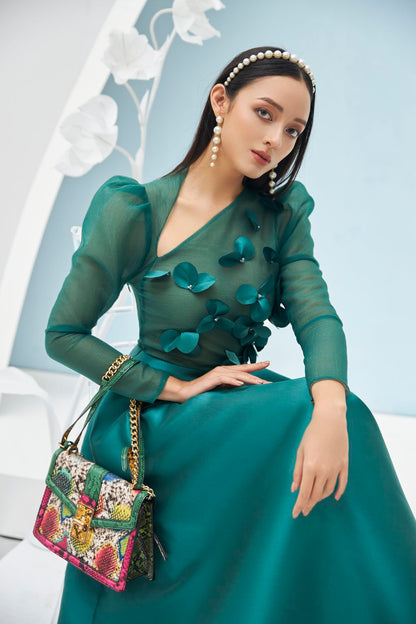 Adelaide Diagonal Neck Dress 