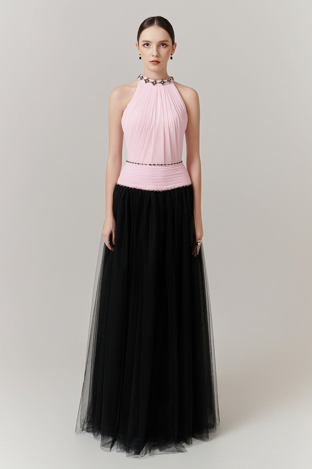 Aria Halter Bead Maxi Dress -