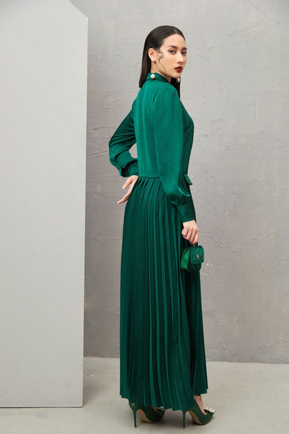 Ariel Pleated Midi Dress 