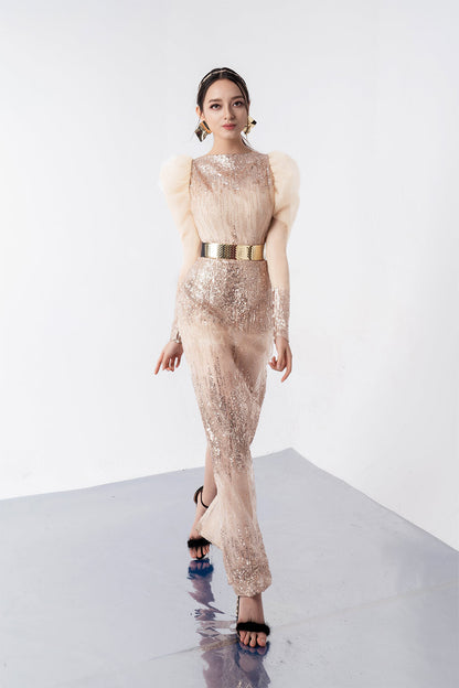 Bianco Saquin Dress 