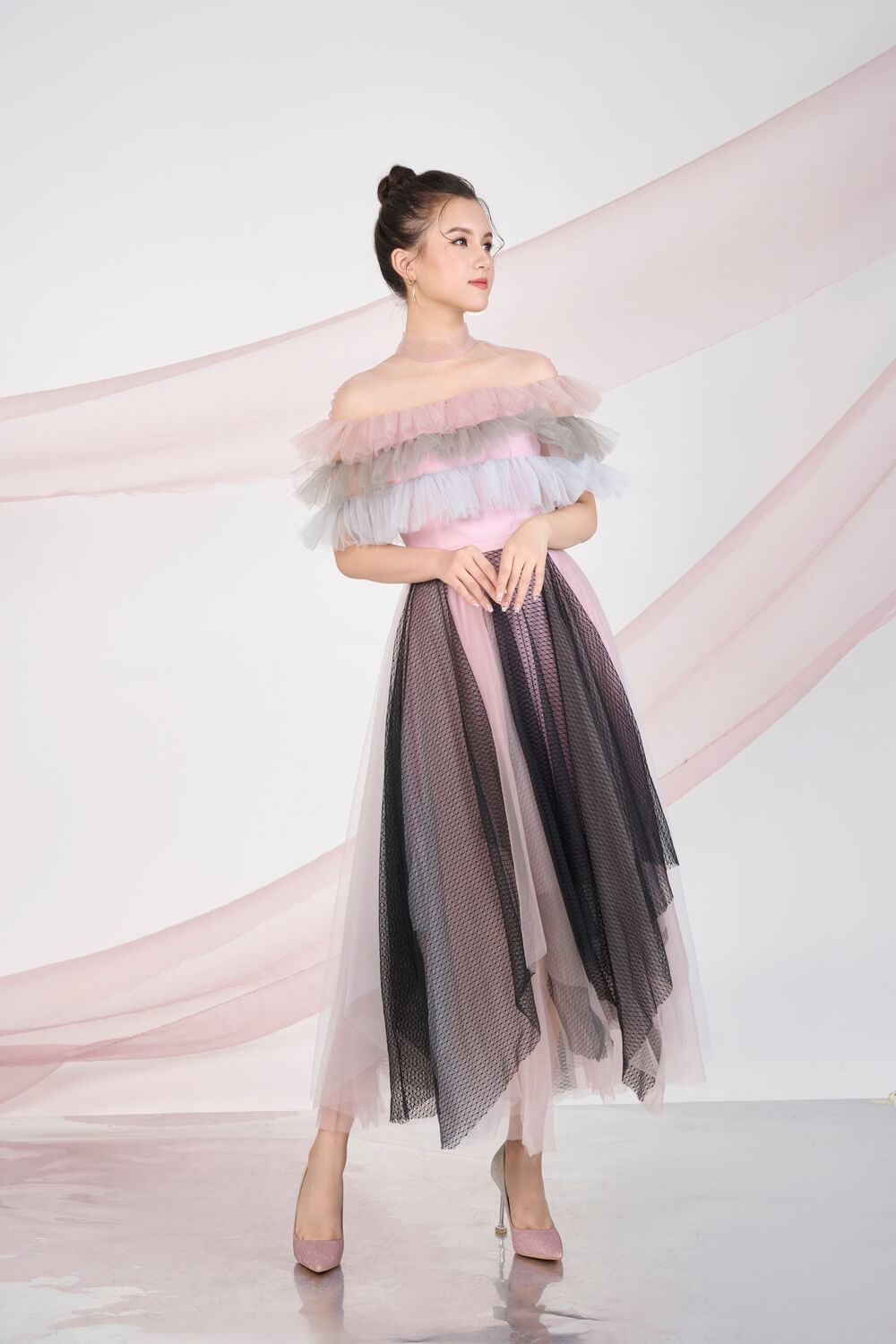 Dermot Layered Ruffle Dress 