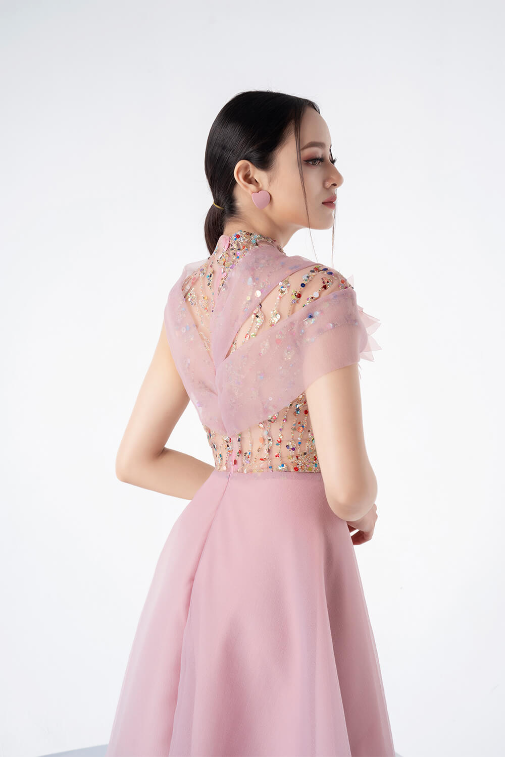 Dormer Asymmetric Sleeves Dress 