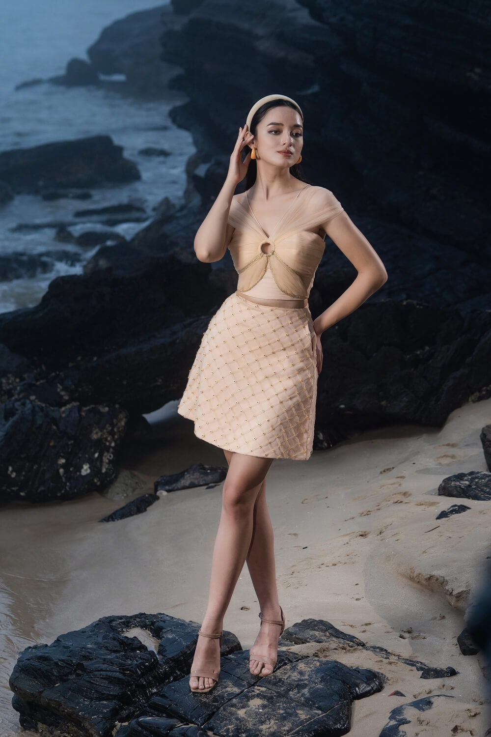 Elany Mesh Sheer Set 