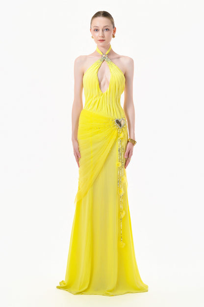 Elys Halter Maxi Dress