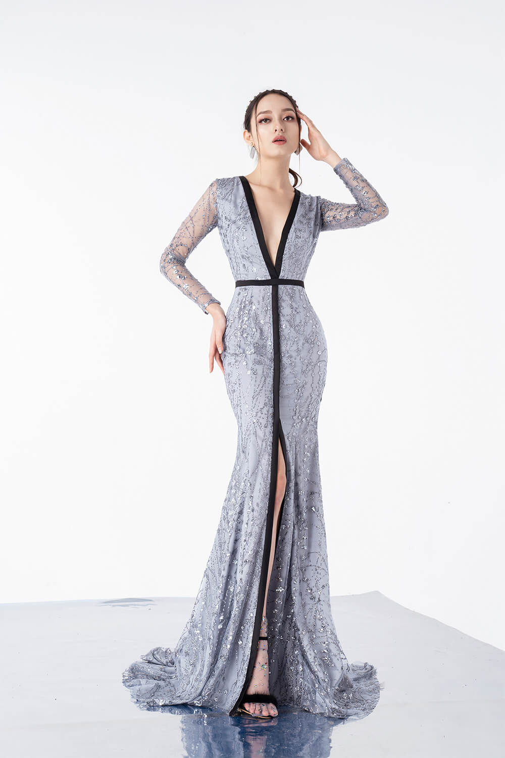 Esme Deep V-Neck Dress 