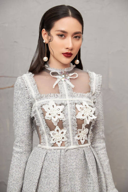 Esther Fringed Neck Dress 