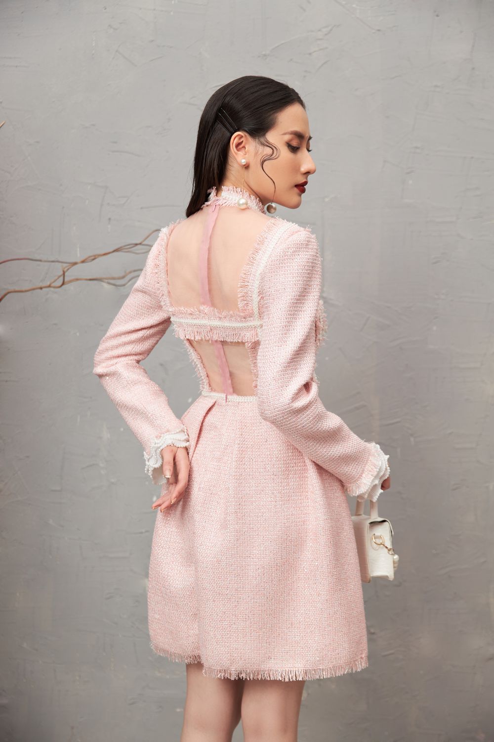 Esther Fringed Neck Dress 