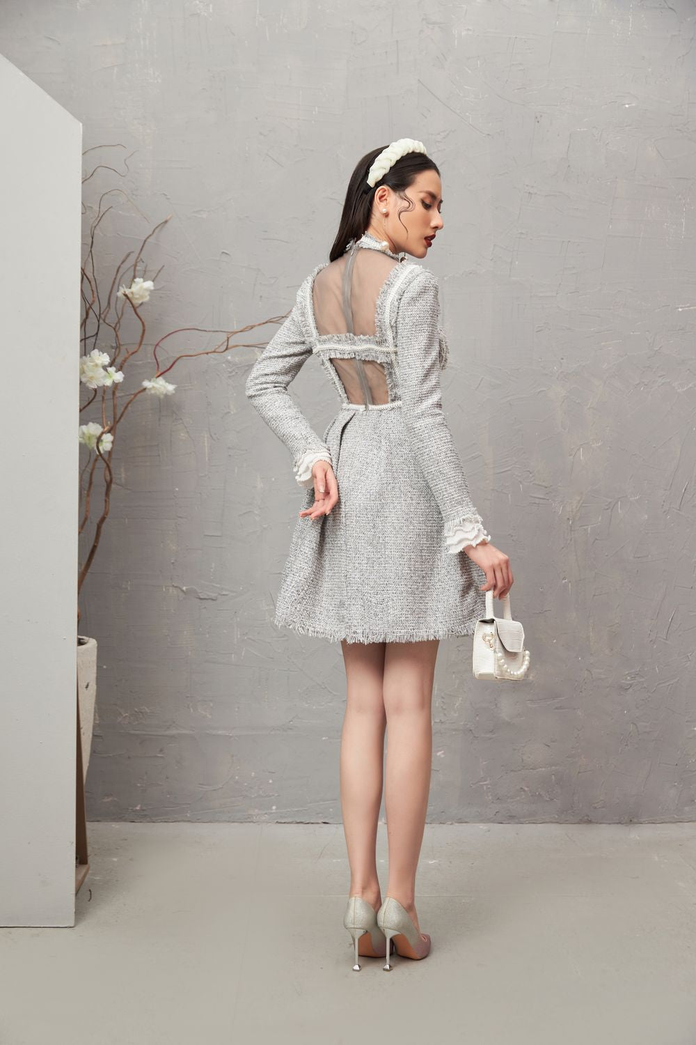 Esther Fringed Neck Dress 