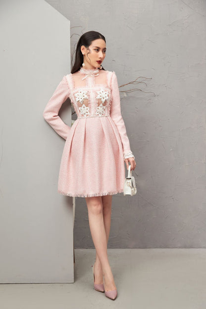Esther Fringed Neck Dress 