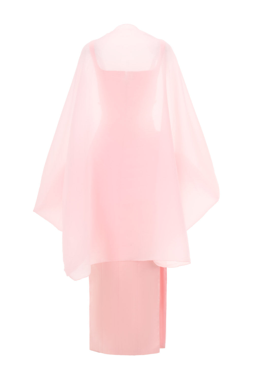 Sylvia Sheath Square Neck Twill Floor Length Dress