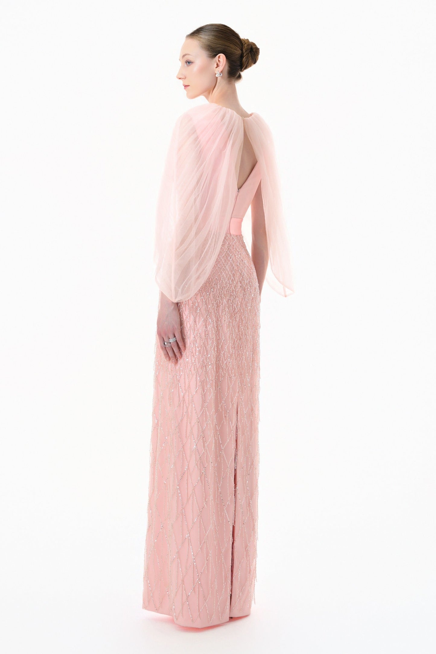 Vela Cape Sleeve Maxi Dress
