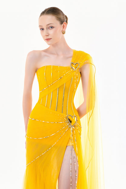 Mael Asymmetric Maxi Dress