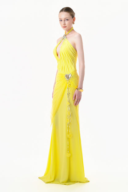 Elys Halter Maxi Dress