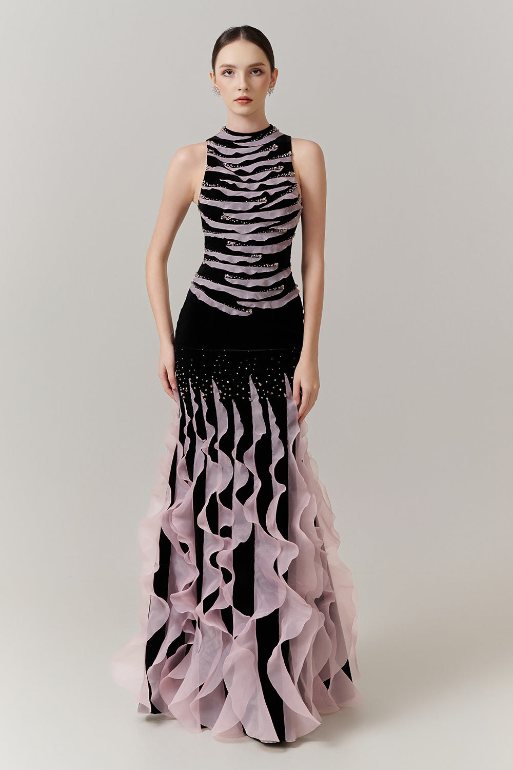 Isadora Mermaid Ruffle Maxi Dress -