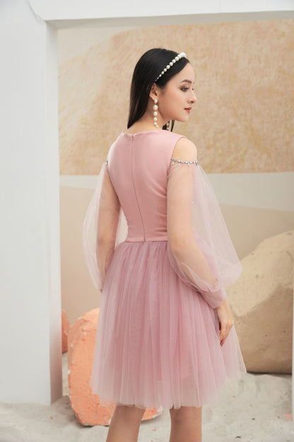 Levi Long Puffy Sleeves Dress 