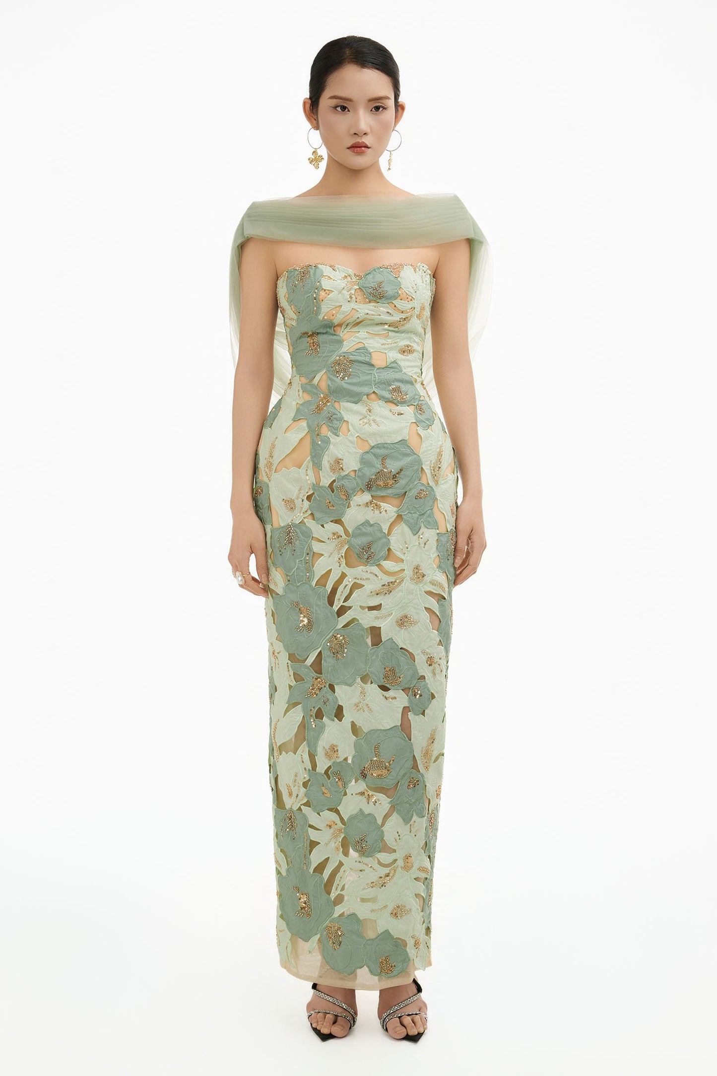Magnolia Embroidery Maxi Dress 