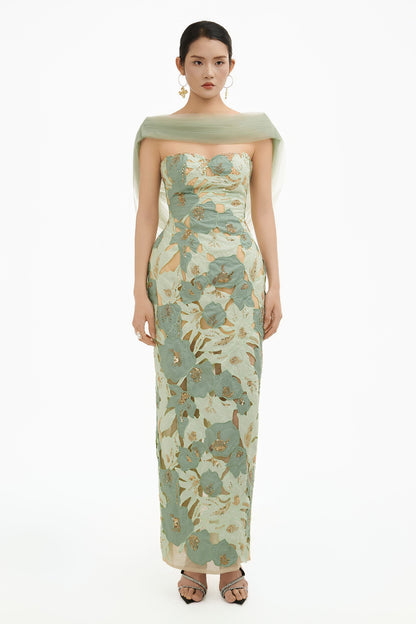 Magnolia Embroidery Maxi Dress 