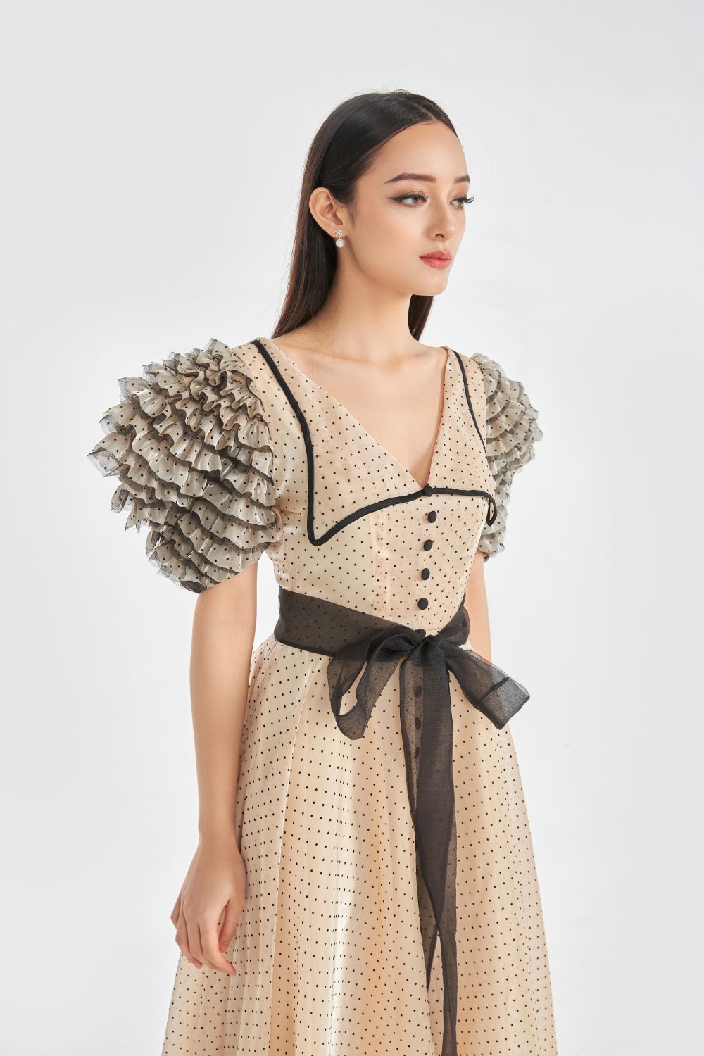 Milcah Ruffle Sleeves Dress 