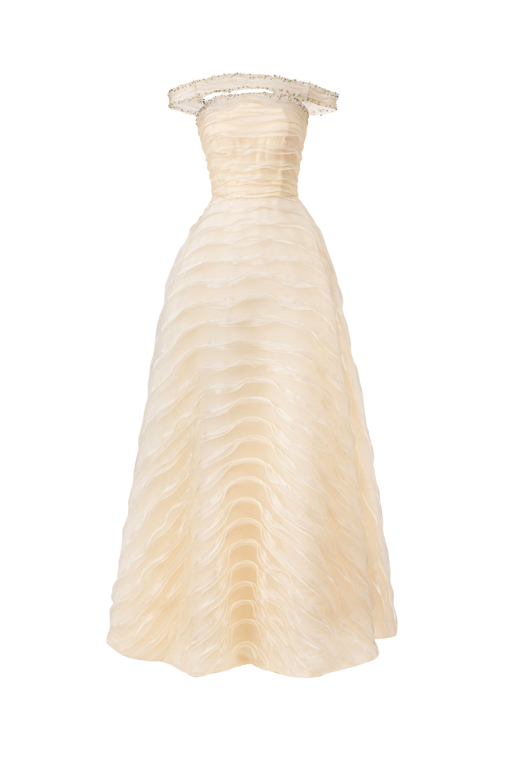 Ainsley Ball Gown Off-Shoulder Organza Maxi Dress