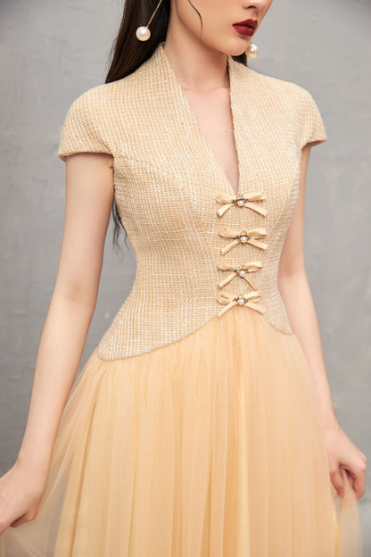 Nomi V-Neck Midi Dress 