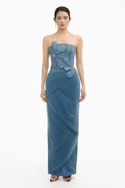 Opaline Pleated Maxi Dress 