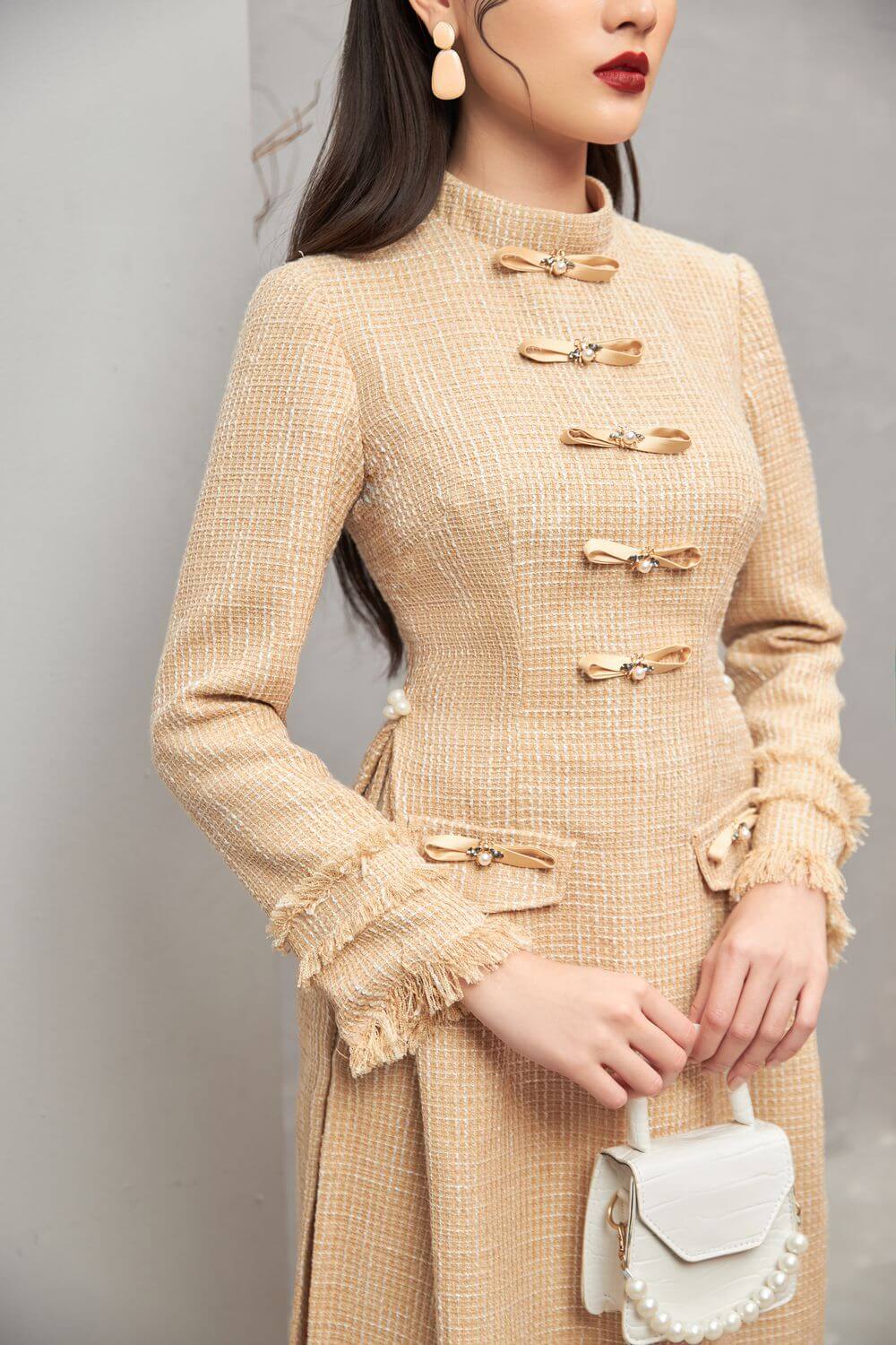Orabelle Tweed Ao Dai 