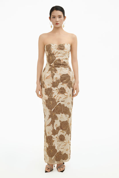 Petalia Sweetheart Maxi Dress 