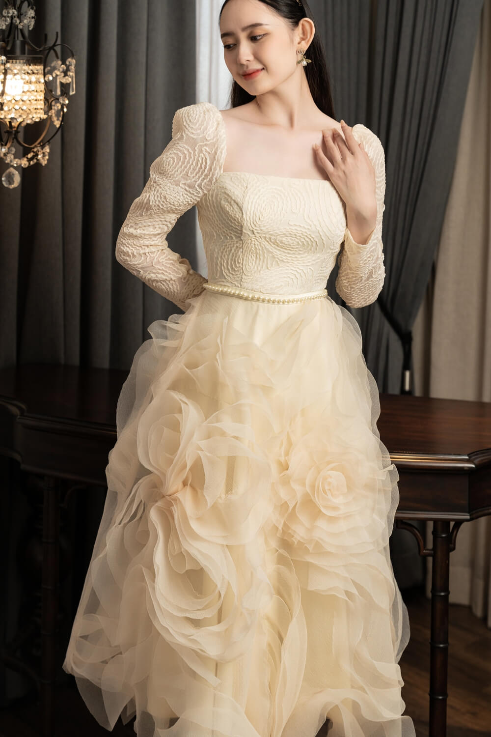 Rami Square Neck Dress 