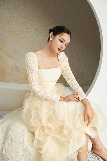 Rami Square Neck Dress 