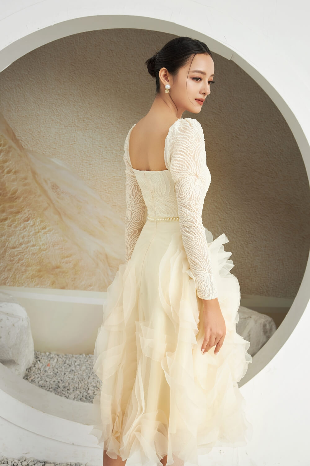 Rami Square Neck Dress 