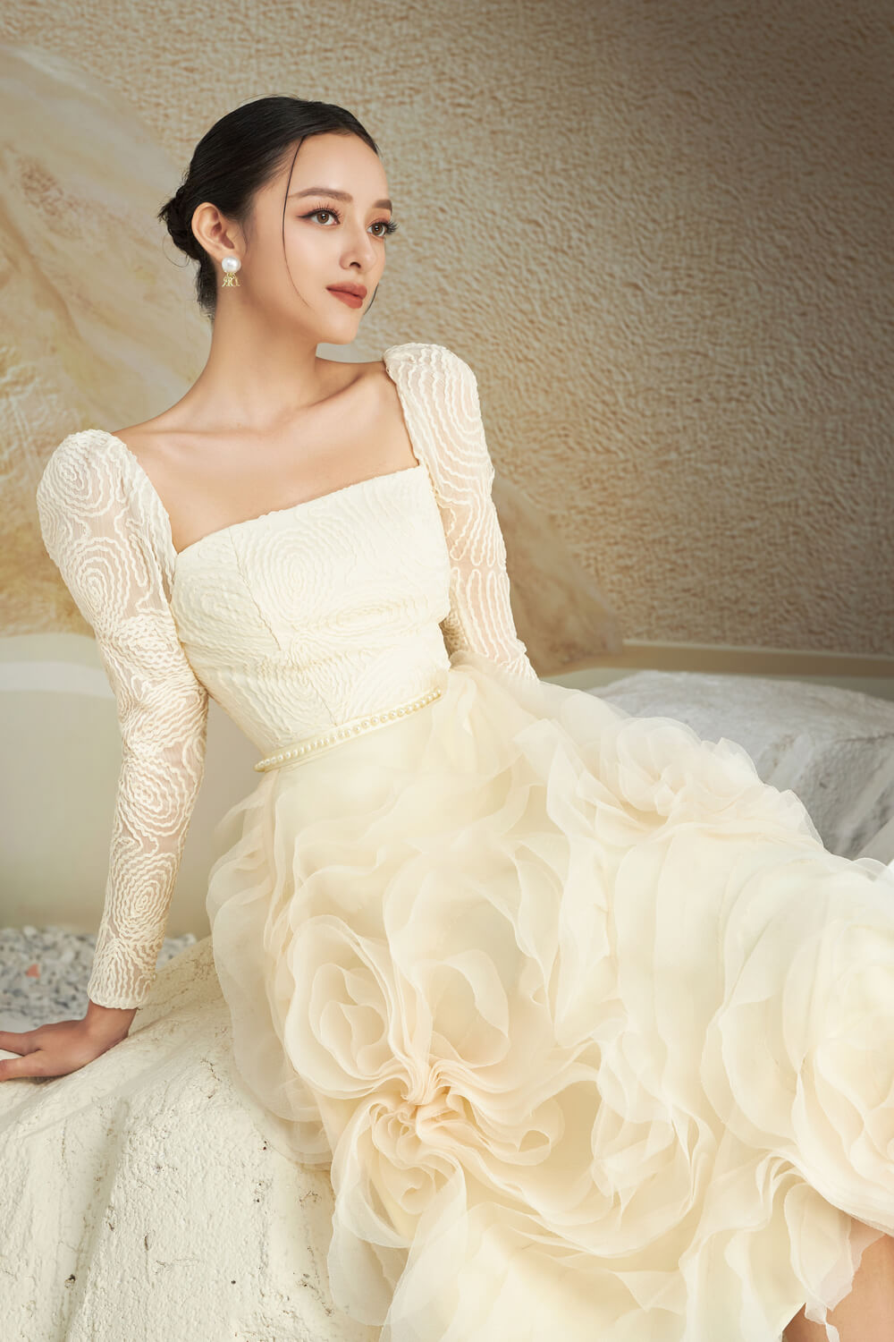 Rami Square Neck Dress 
