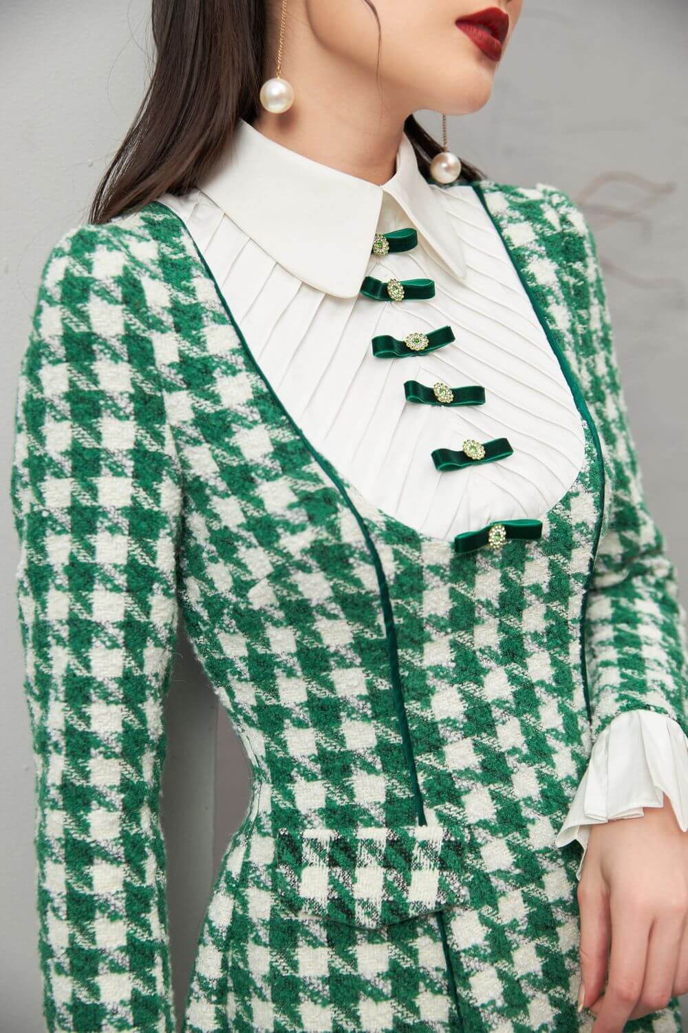 Ratih Long Sleeves Tweed Dress 