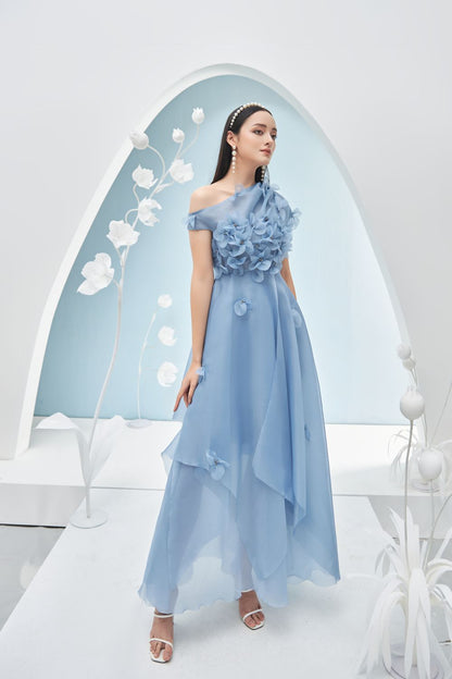 Rosalie Asymmetric Shoulder Dress 