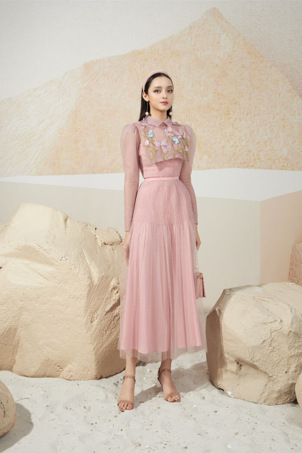 Sprouse Puffy Shoulder Dress 