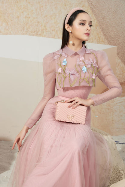 Sprouse Puffy Shoulder Dress 