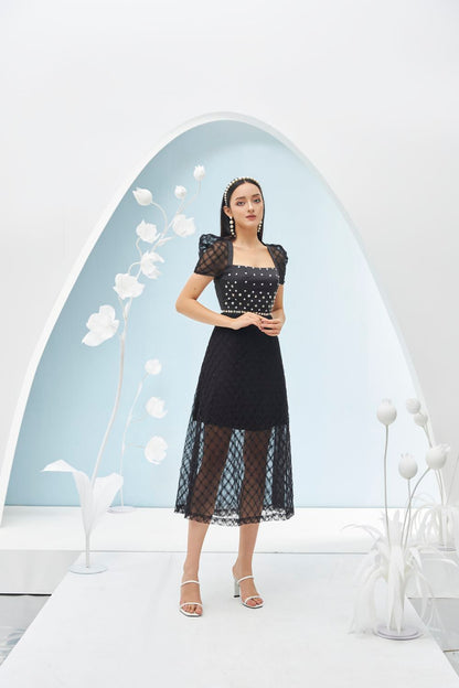 Stacy Puffy Sleeves Dress 