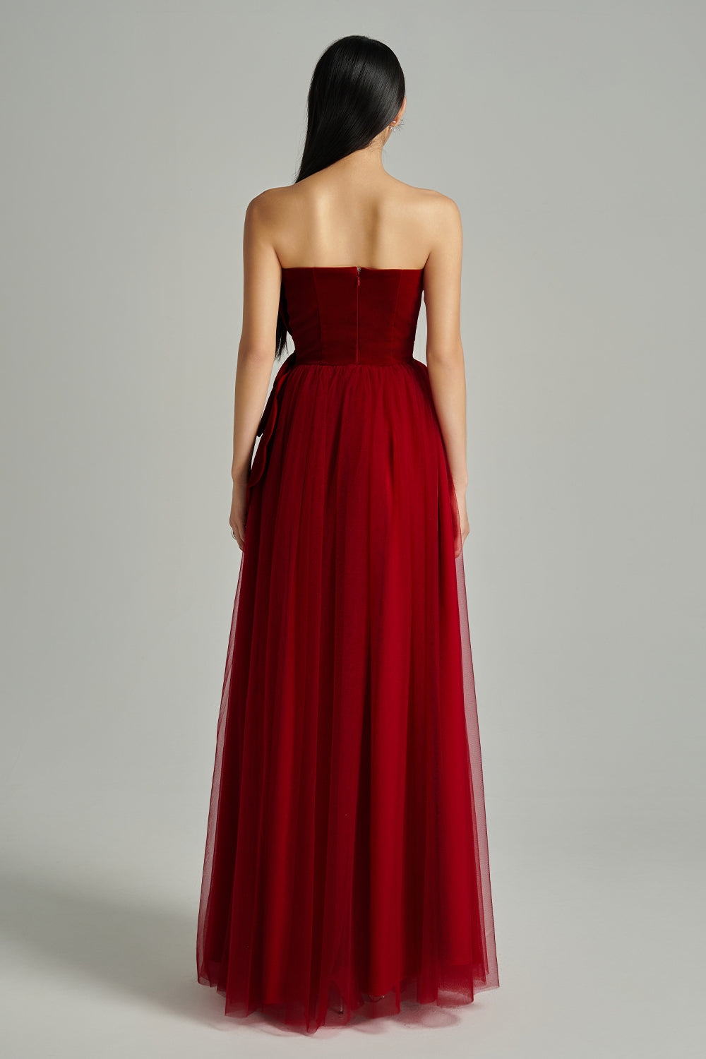 Landry A-line Gathered Polyester Floor Length Dress