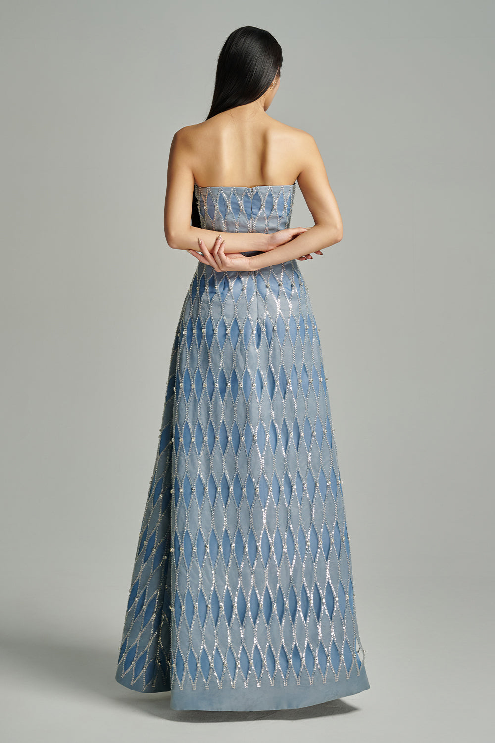 Alaiya Ball Gown Scarf Neck Polyester Maxi Dress