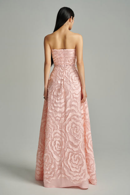 Lyra A-line Scarf Neck Polyester Maxi Dress