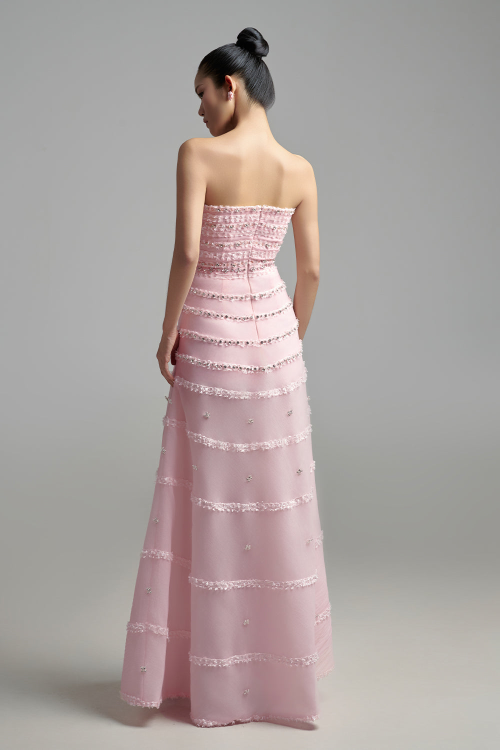 Women's Legacy A-line Ruffle Trim Polyester Maxi Dress XXS/XS/S/M/L/XL/XXL/3XL/Customize Pale Pink Striped MEAN BLVD Happy Clothing Women's Legacy A-line Ruffle Trim Polyester Maxi Dress XXS/XS/S/M/L/XL/XXL/3XL/Customize Pale Pink Striped MEAN BLVD Happy Clothing