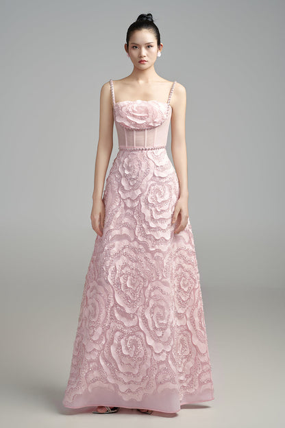 Miracle A-line Bead Polyester Maxi Dress