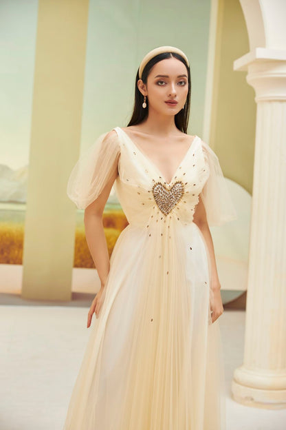 Zeus Deep V-Neck Dress 