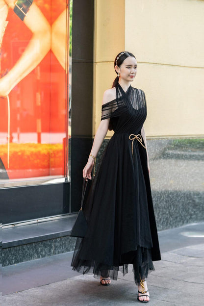 Leslie Cross Over Flap Dress