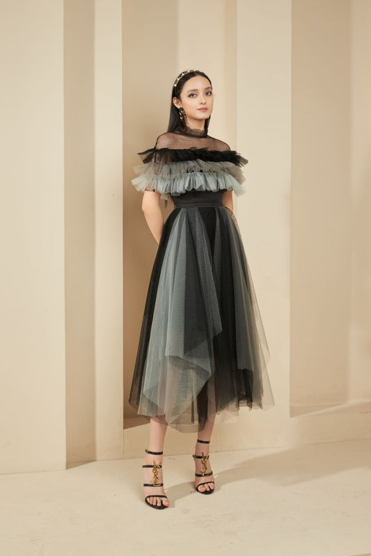 Dermot Layered Ruffle Dress