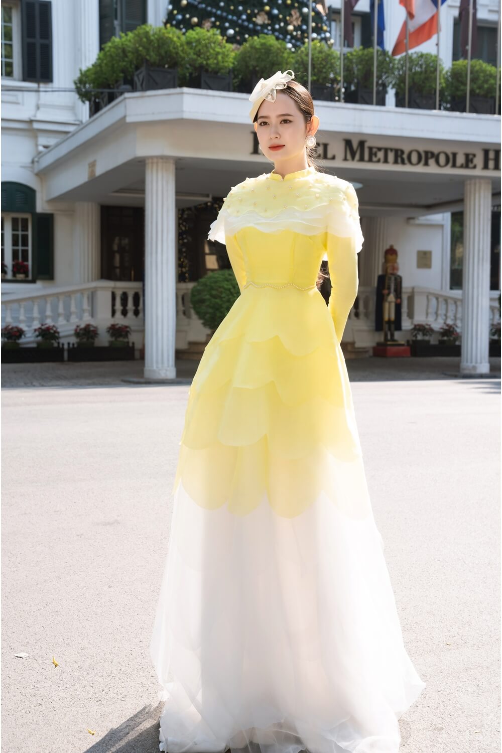 Reagan Fitted Layered Organza Long Length Ao Dai