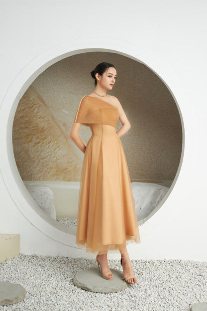 Turkel One Shoulder Dress 