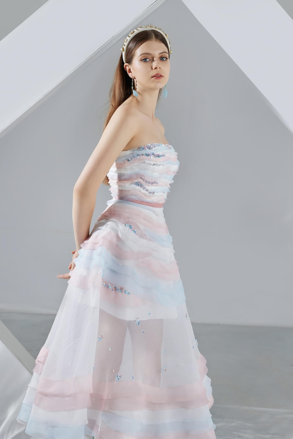 Strapless hotsell layered dress